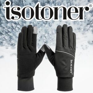ISOTONER Signature Women’s Sport Jersey Reflective Water-Repellent Gloves NWT